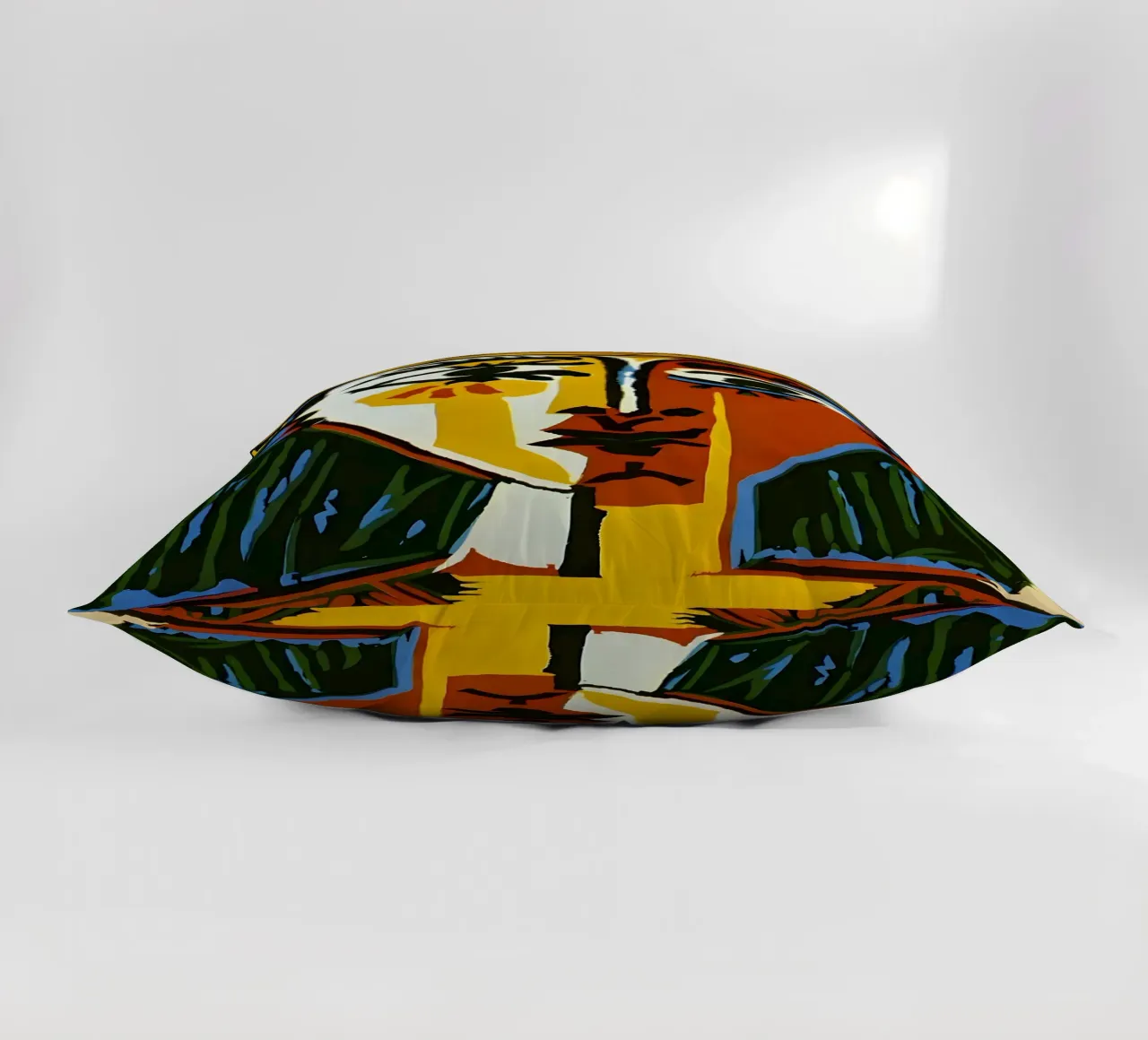 Testa di donna ispirata a Picasso - Vivace ritratto cubista cuscino da homdeco