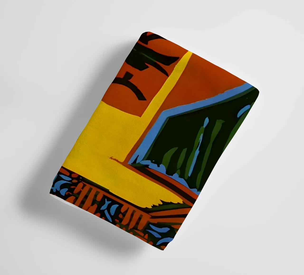 Testa di donna ispirata a Picasso - Vivace ritratto cubista asciugamano da bagno da homdeco