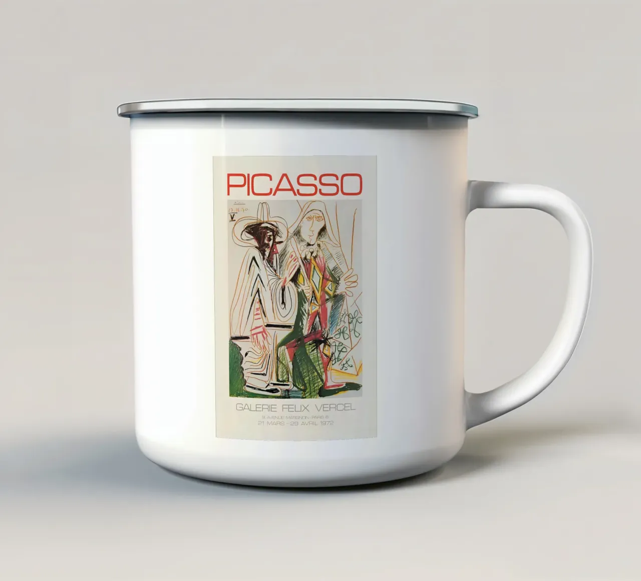 Poster Picasso Galerie Vercel - Iconiche figure astratte tazza in smalto da homdeco