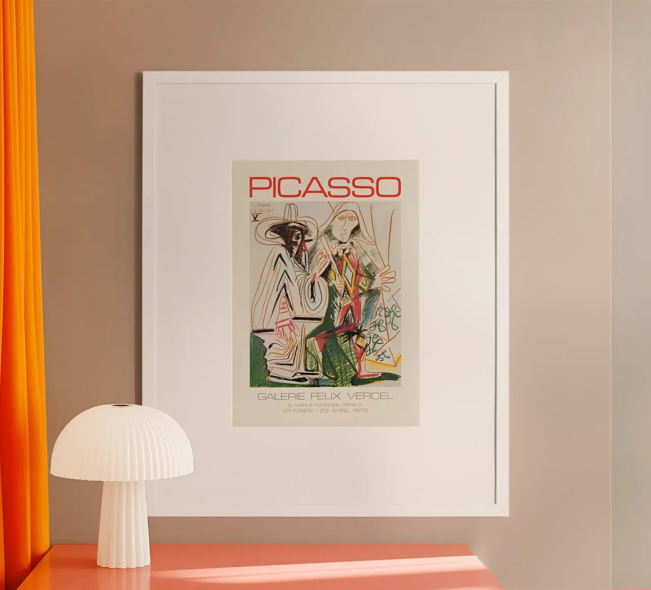 Picasso Galerie Vercel Poster - Ikonische abstrakte Figuren Hahnemühle von homdeco