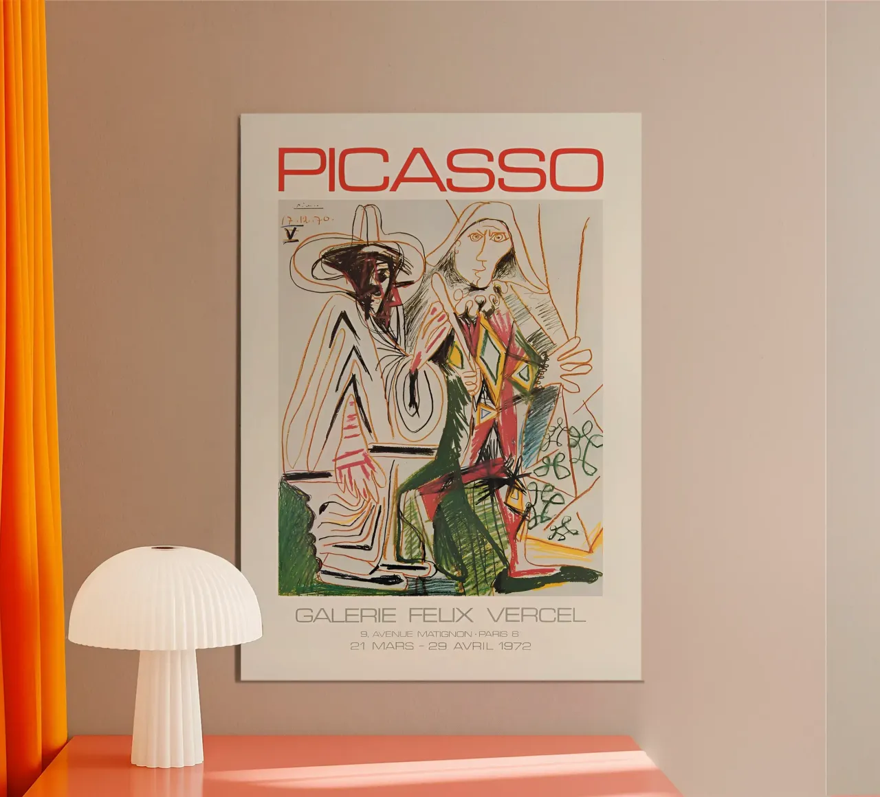 Picasso Galerie Vercel Poster - Ikonische abstrakte Figuren Hahnemühle von homdeco