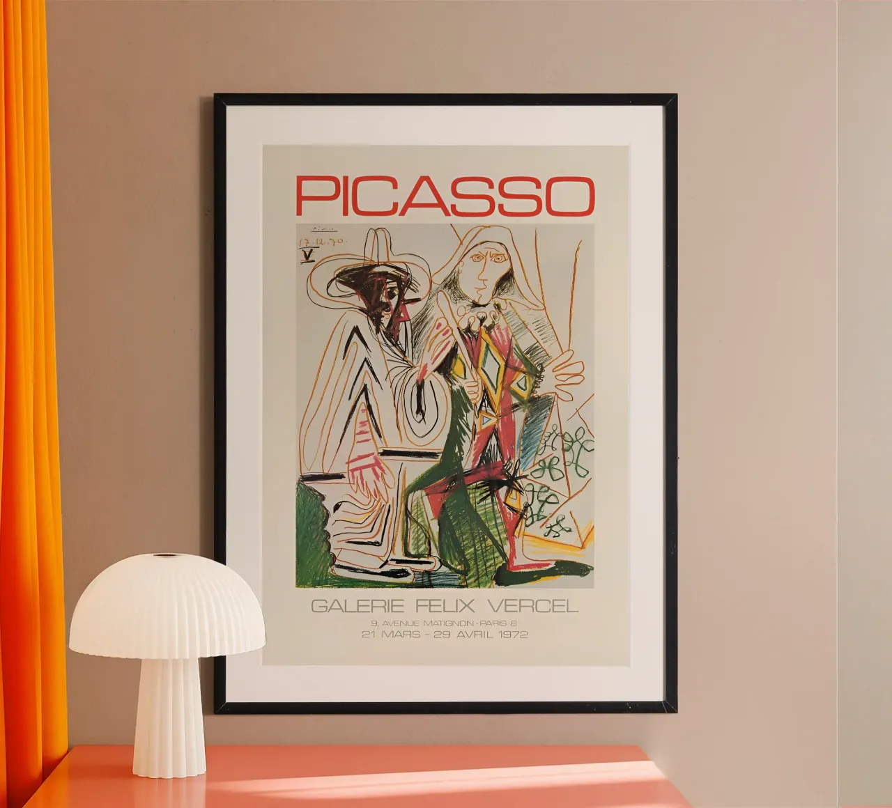 Picasso Galerie Vercel Poster - Ikonische abstrakte Figuren Hahnemühle von homdeco