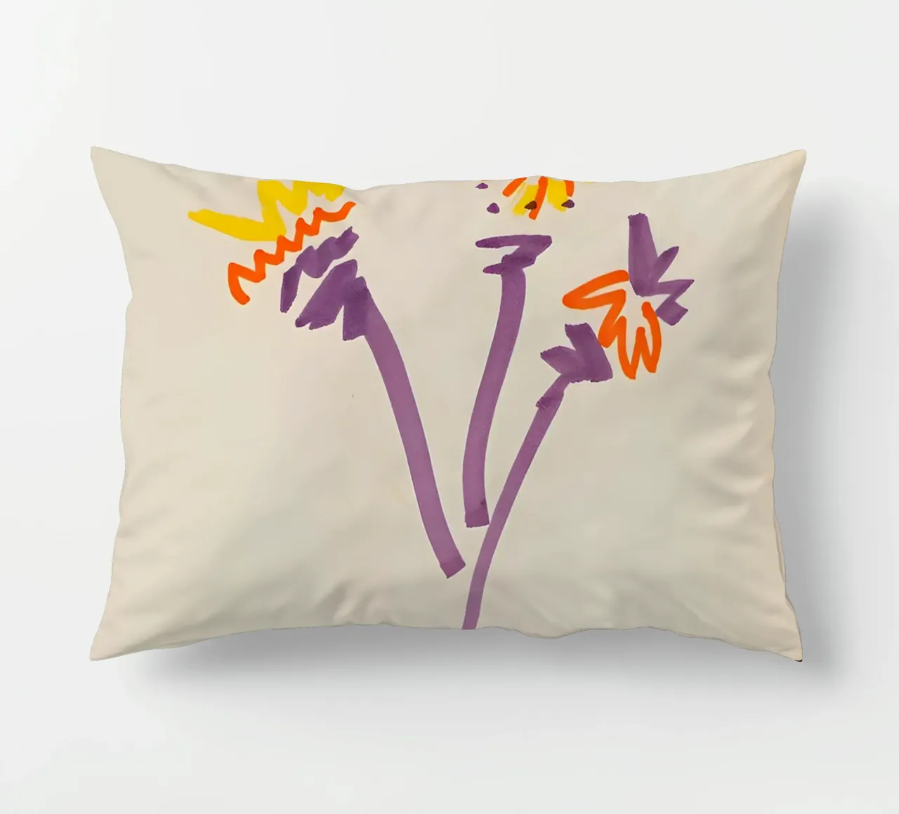 Picasso Bouquet 1964 - Vibrant Abstract Floral Print decorative cushion by homdeco
