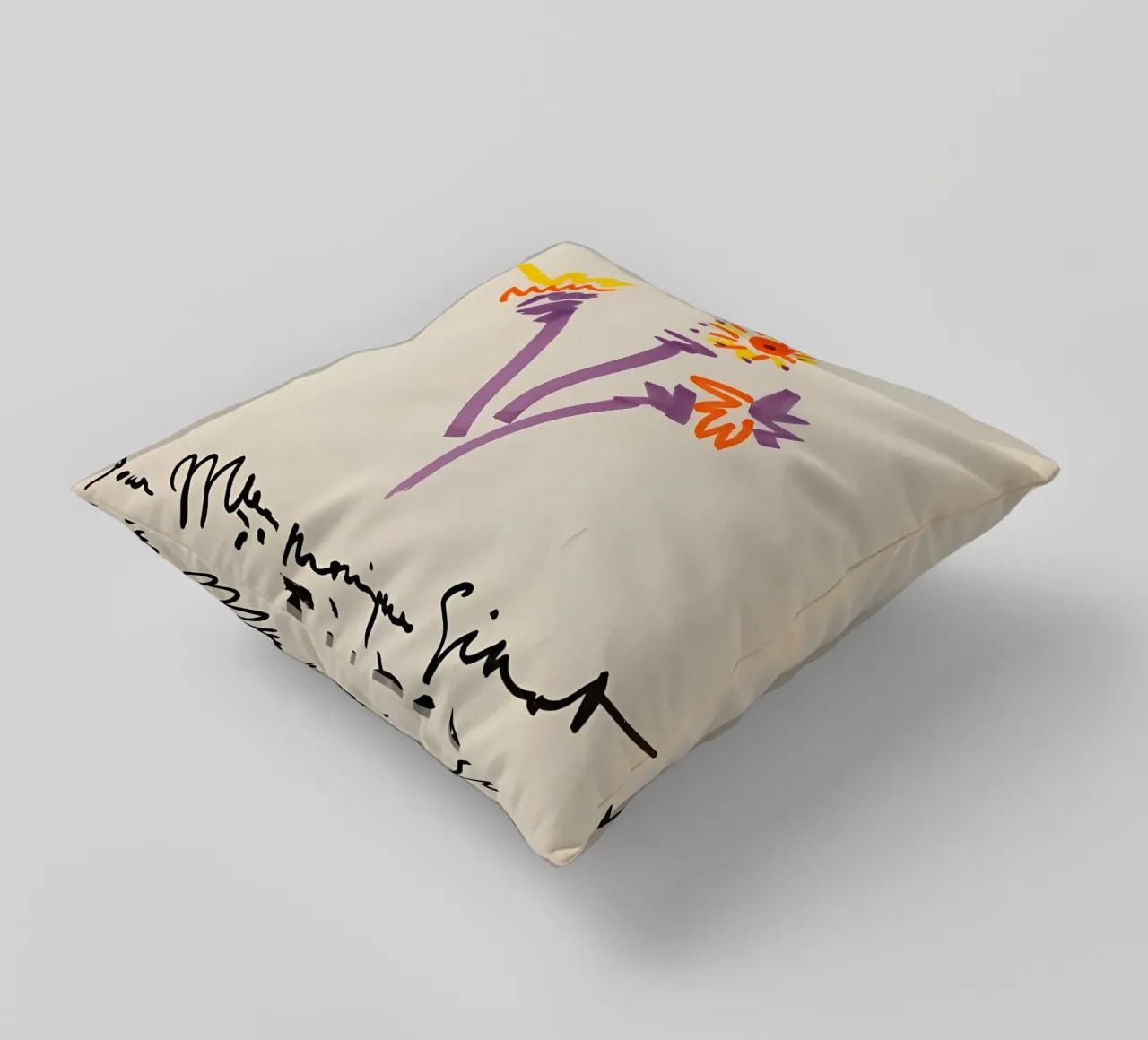 Picasso Bouquet 1964 - Vibrant Abstract Floral Print decorative cushion by homdeco