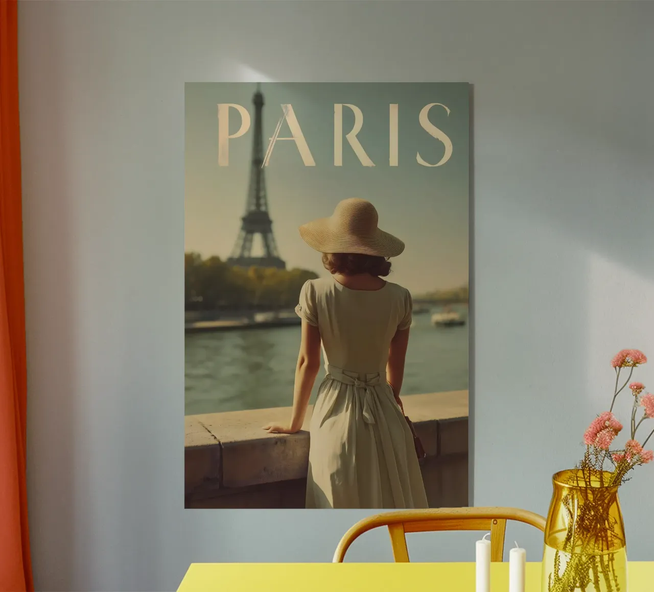 Paris vintage art acrylic glass by Vintage Travel Art