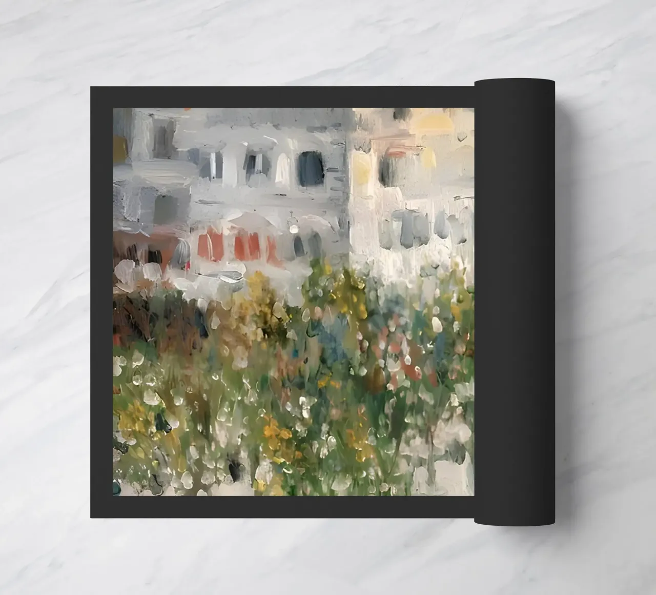 Scena di strada parigina ispirata a Picasso - Arte impressionista zerbino da homdeco