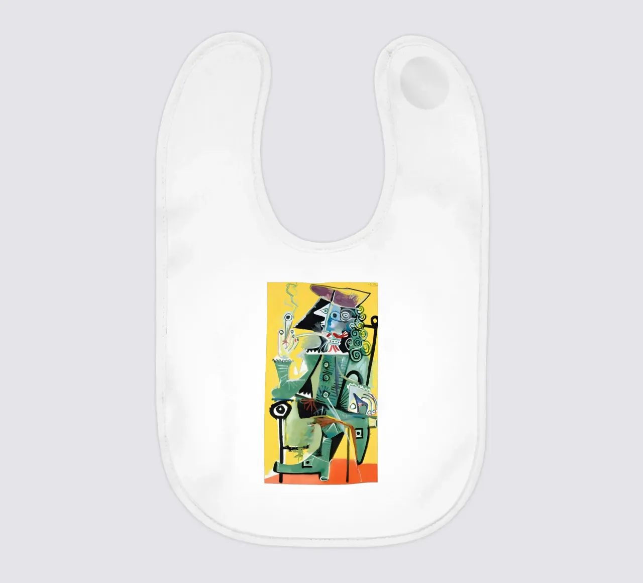 Moschettiere ispirato a Picasso - Audace ritratto cubista bavaglino da homdeco
