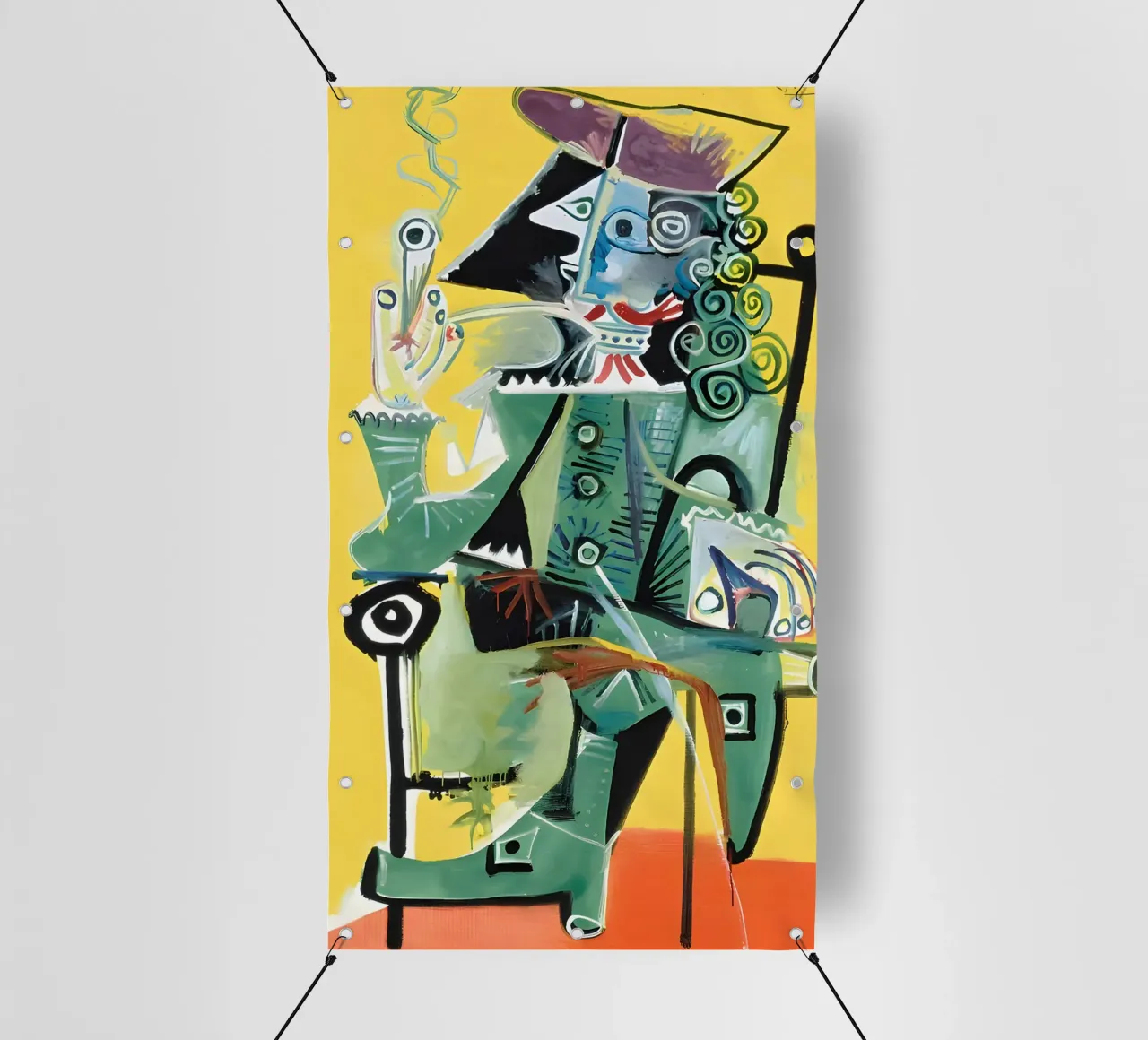 Picasso Inspired Musketeer - Bold Cubist Portrait pvc cover by homdeco