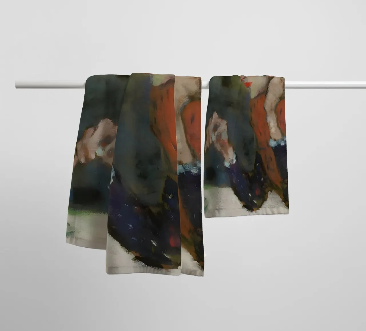 Donna del caffè ispirata a Picasso - Scena notturna espressiva asciugamano da bagno da homdeco