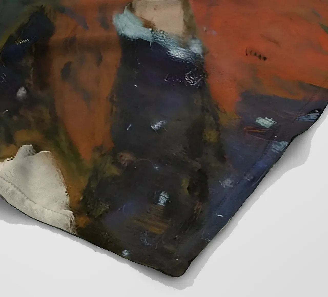 Donna del caffè ispirata a Picasso - Scena notturna espressiva coperta in pile da homdeco
