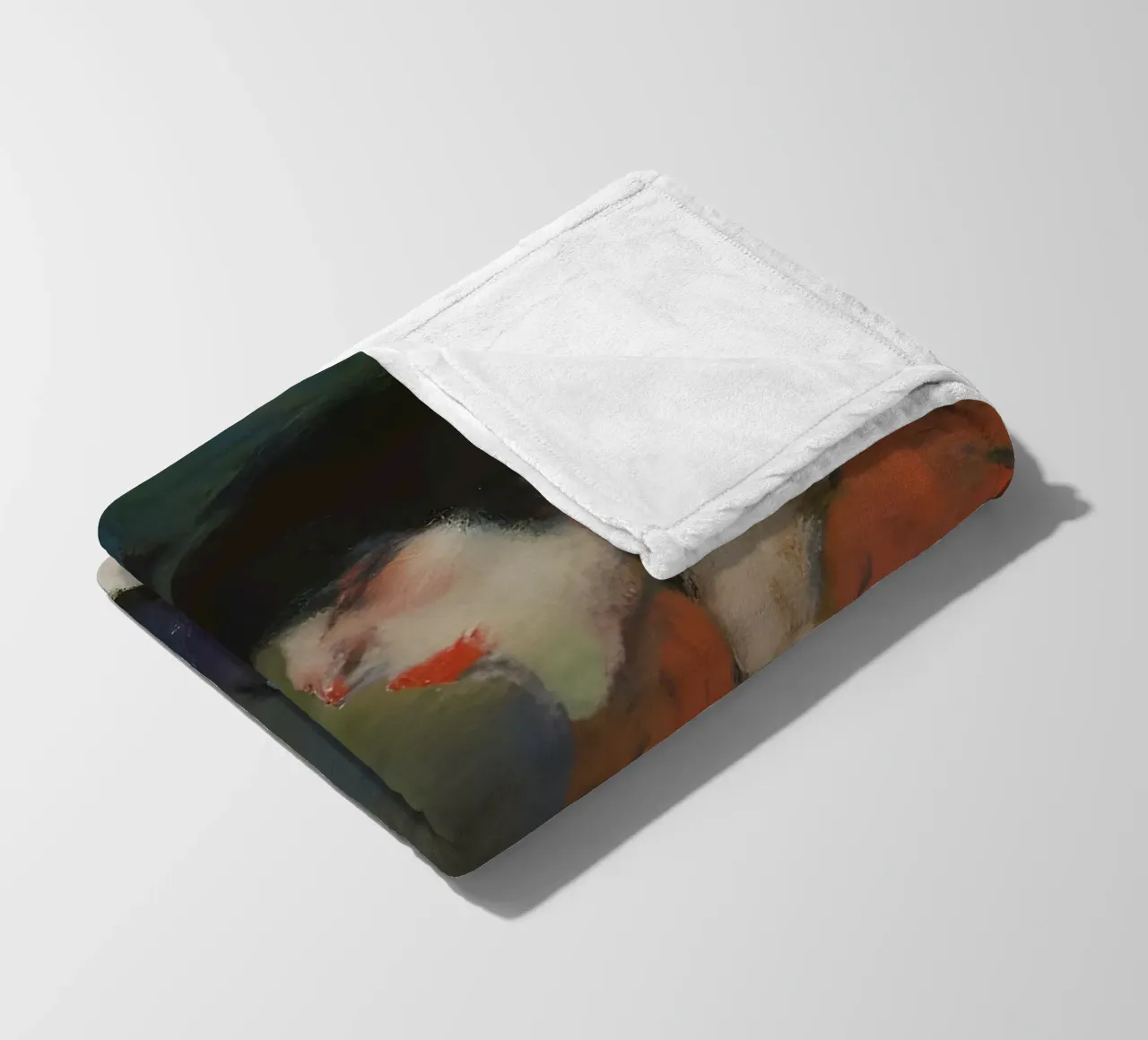 Donna del caffè ispirata a Picasso - Scena notturna espressiva coperta in pile da homdeco