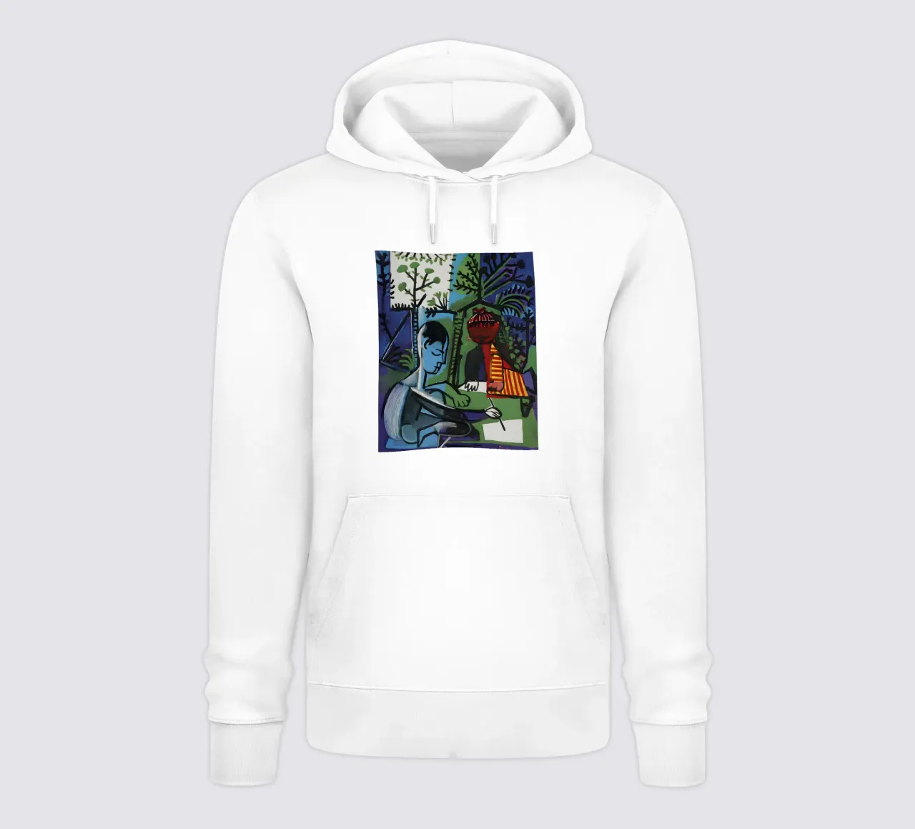 Figure nella natura ispirate a Picasso - Audace scena cubista felpa con cappuccio da homdeco