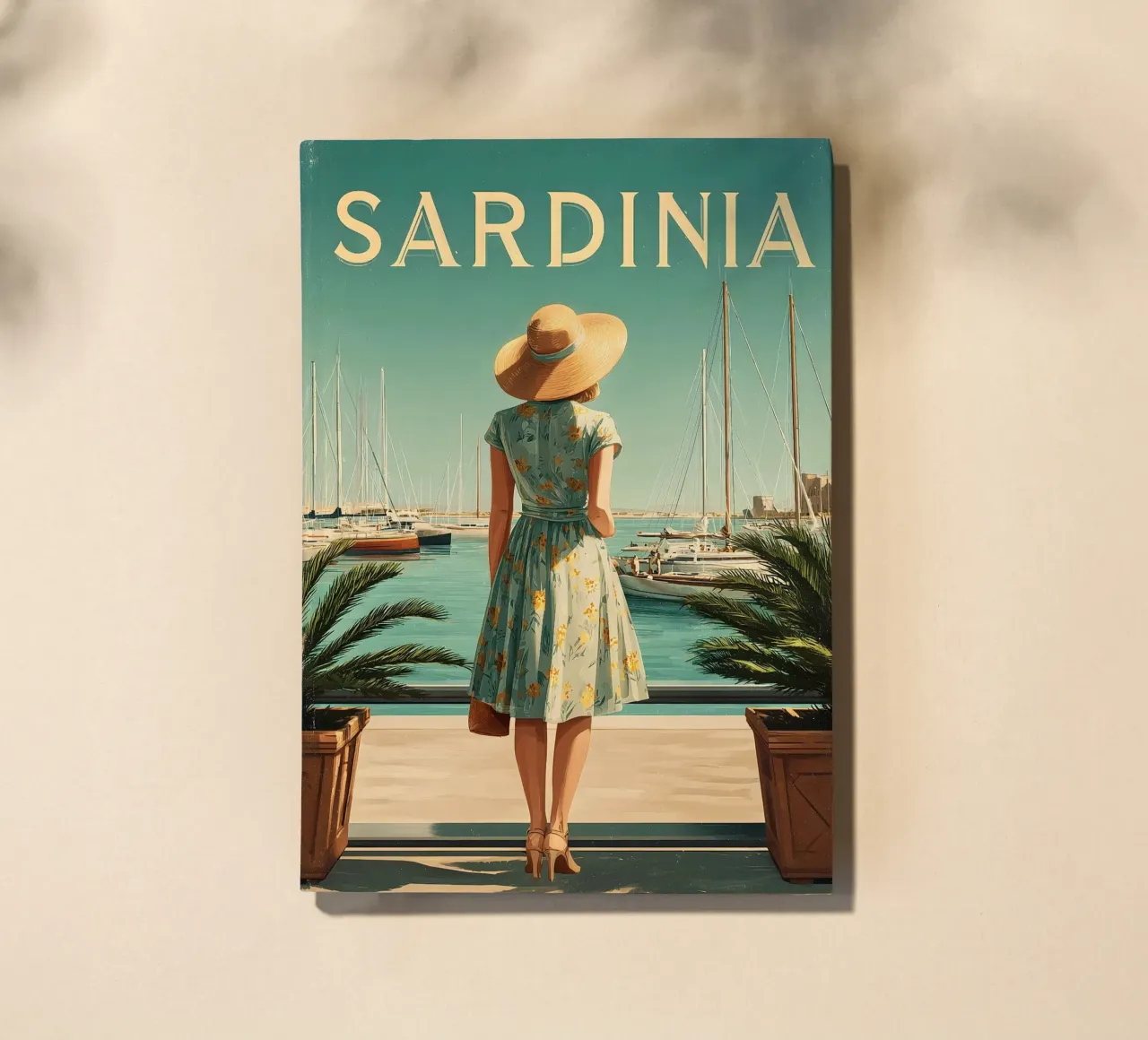 Sardinia vintage travel poster notebook by Vintage Travel Art