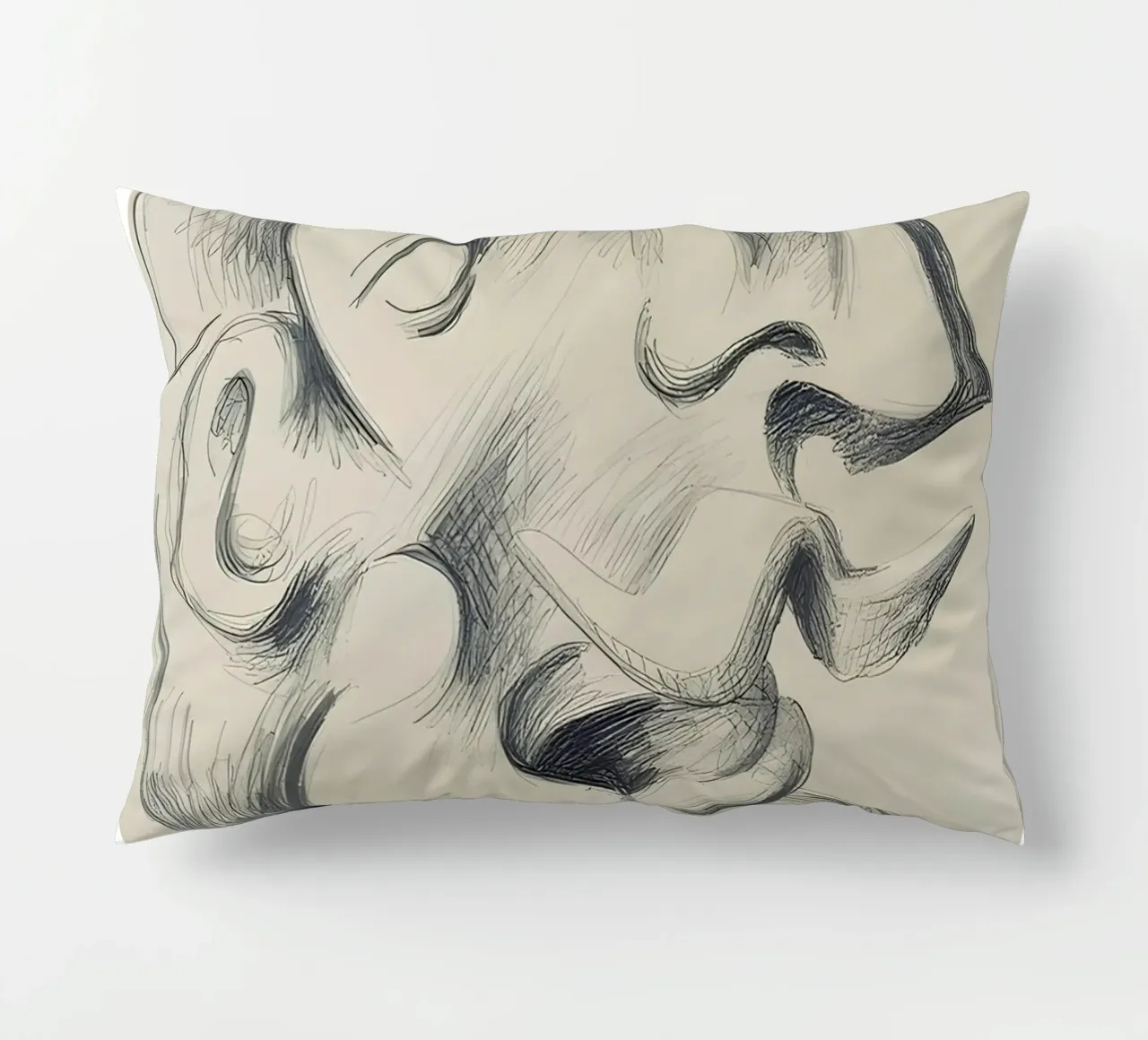 Picasso Ritratto astratto - Disegno a linee espressive 1940 cuscino da homdeco