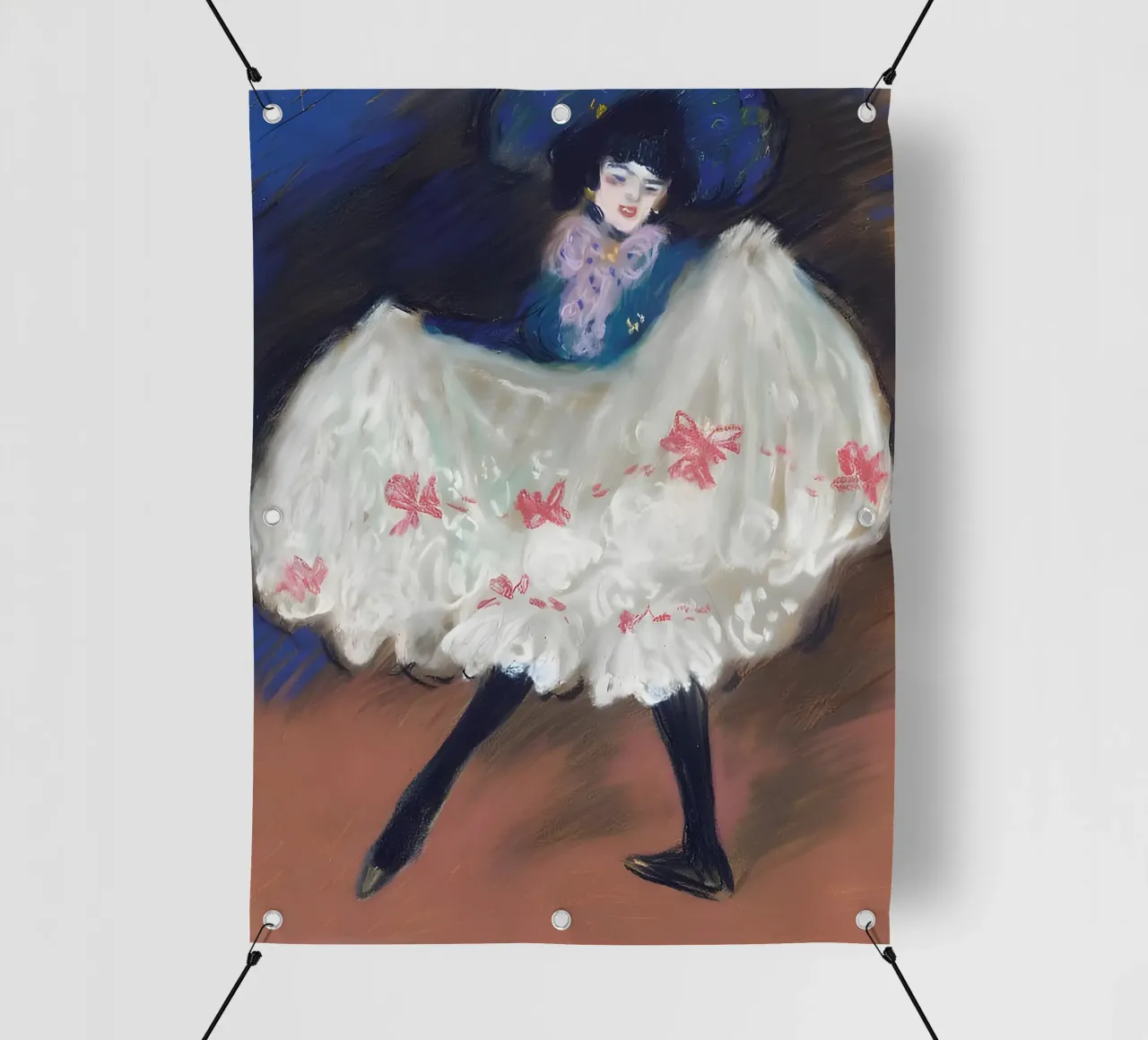 Ballerina di can-can ispirata a Picasso - Belle Époque Vibe telo in pvc da homdeco