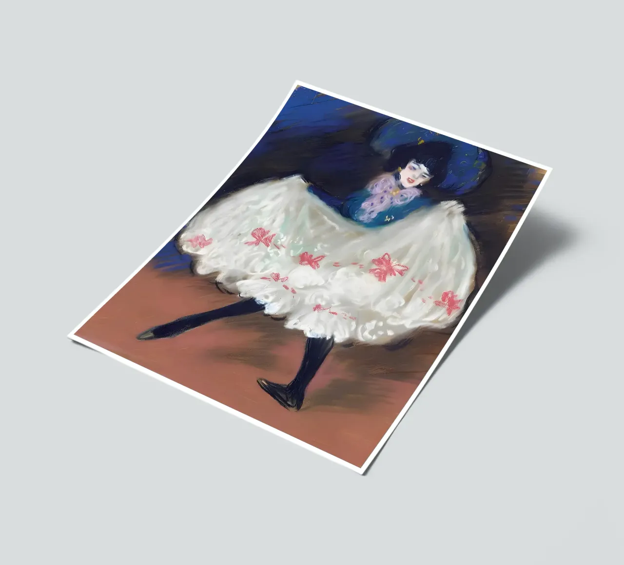 Ballerina di can-can ispirata a Picasso - Belle Époque Vibe foglio adesivo da homdeco