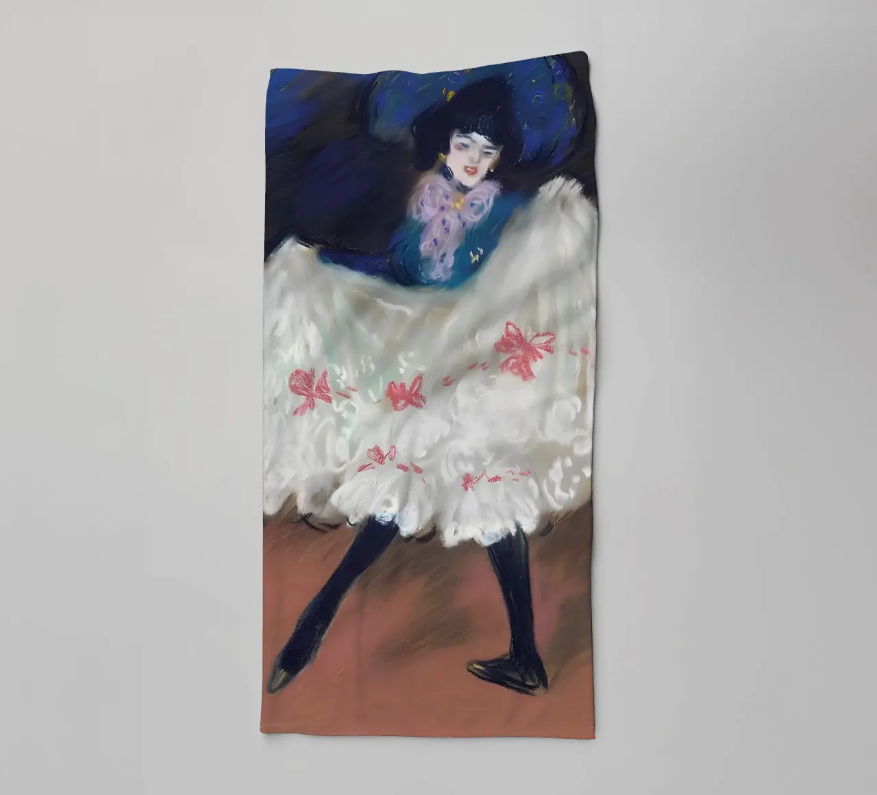 Ballerina di can-can ispirata a Picasso - Belle Époque Vibe asciugamano da bagno da homdeco