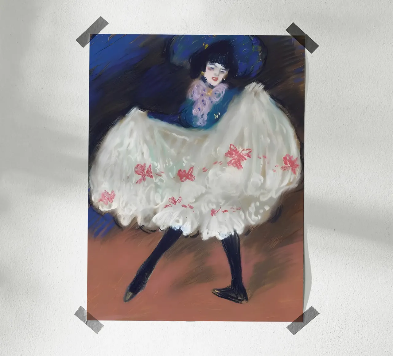 Ballerina di can-can ispirata a Picasso - Belle Époque Vibe carta hahnemühle da homdeco