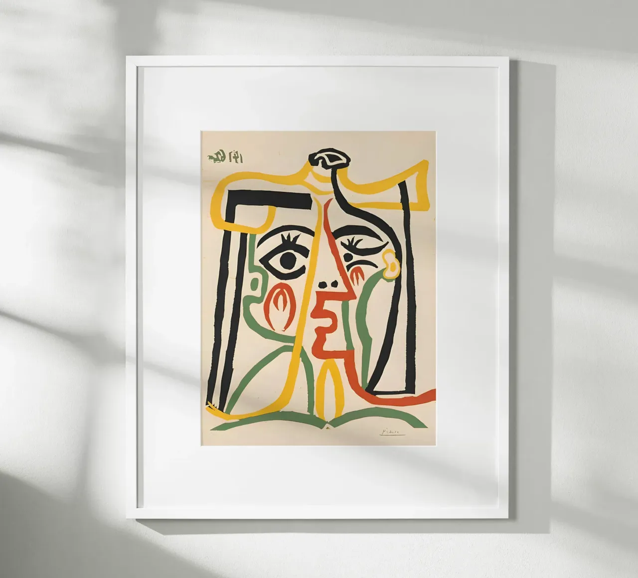 Volto astratto di Picasso - Linee e colori in grassetto Stampa poster da homdeco