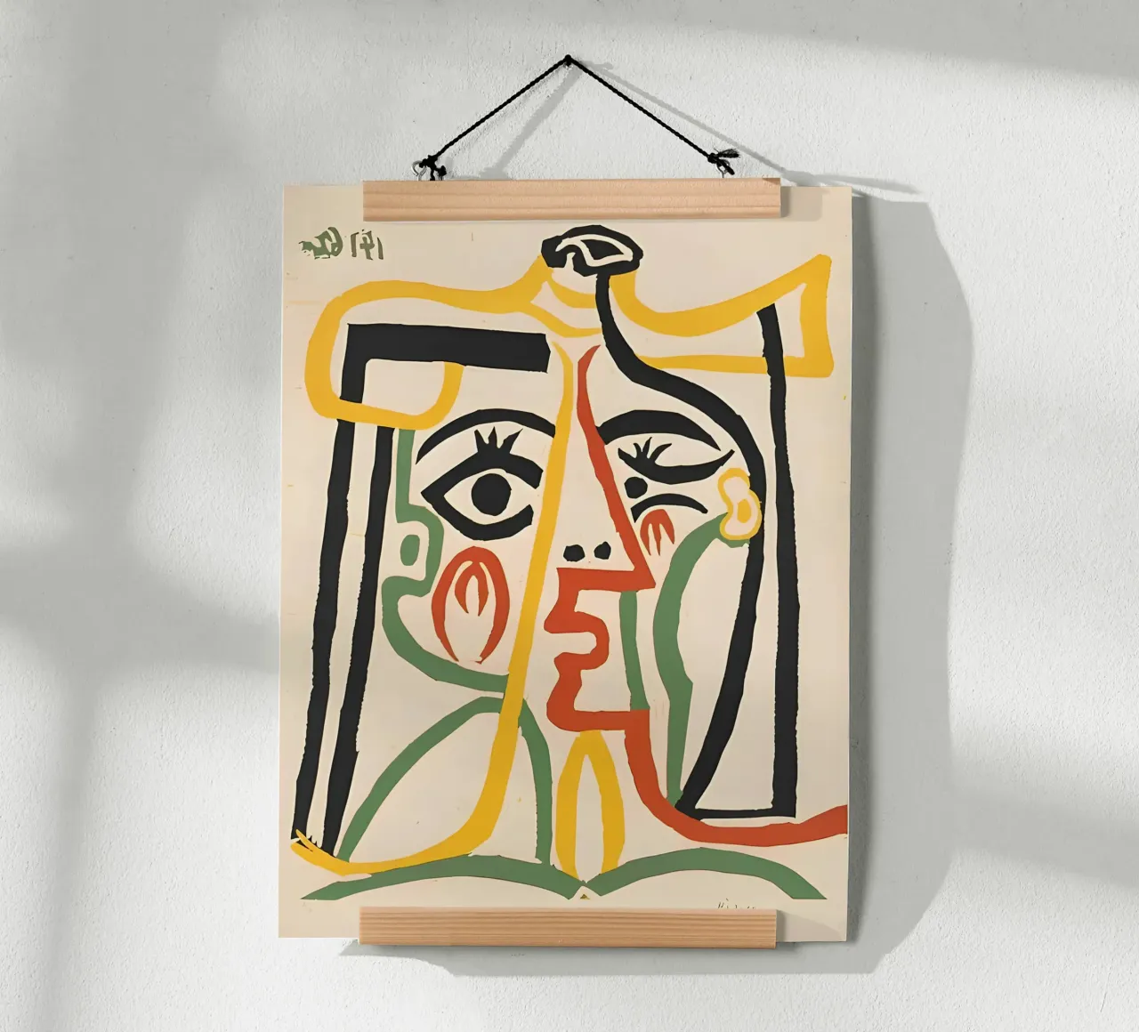 Volto astratto di Picasso - Linee e colori in grassetto Stampa poster da homdeco