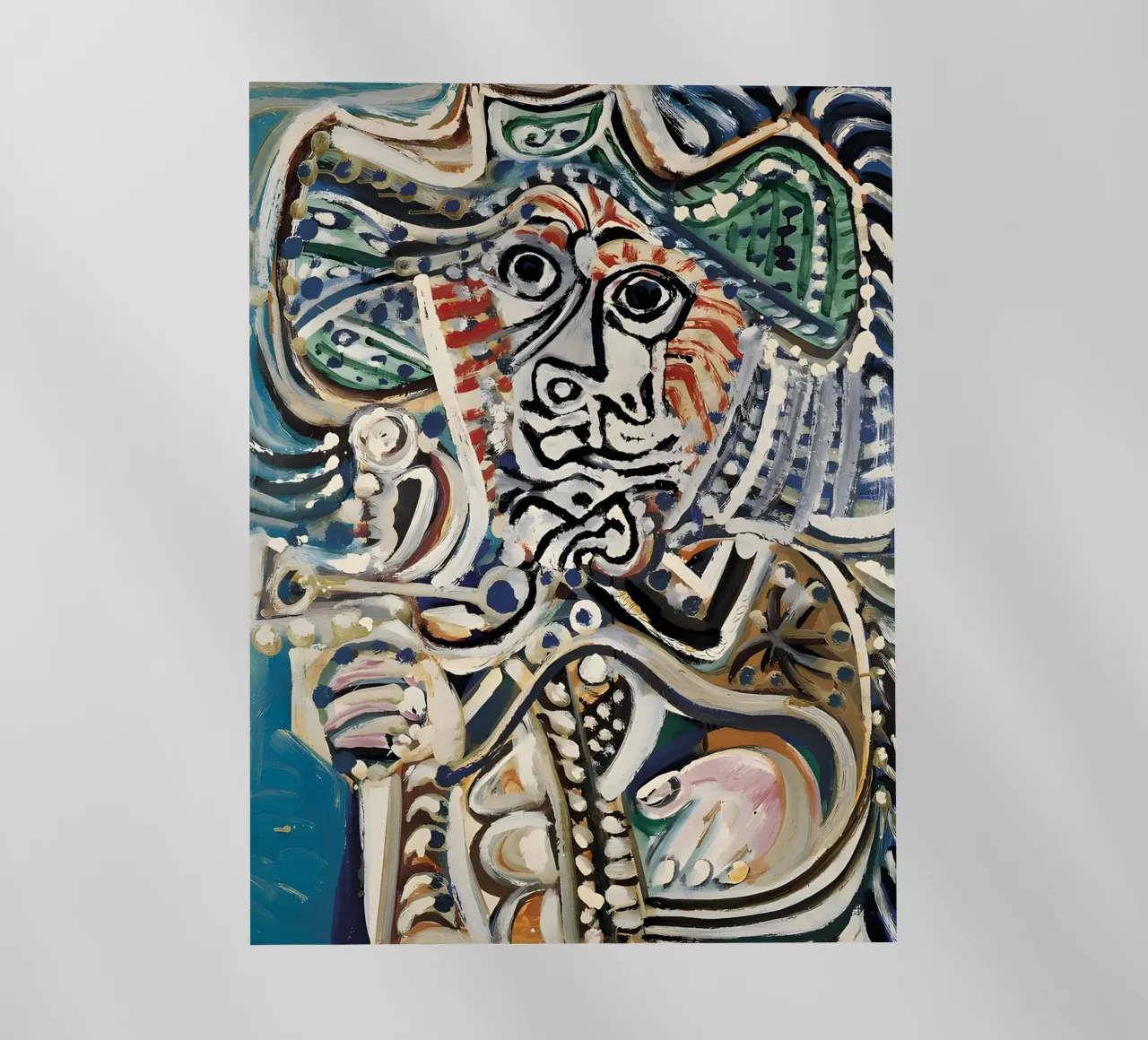 Figura astratta ispirata a Picasso - Arte espressiva intensa pellicola backlit da homdeco