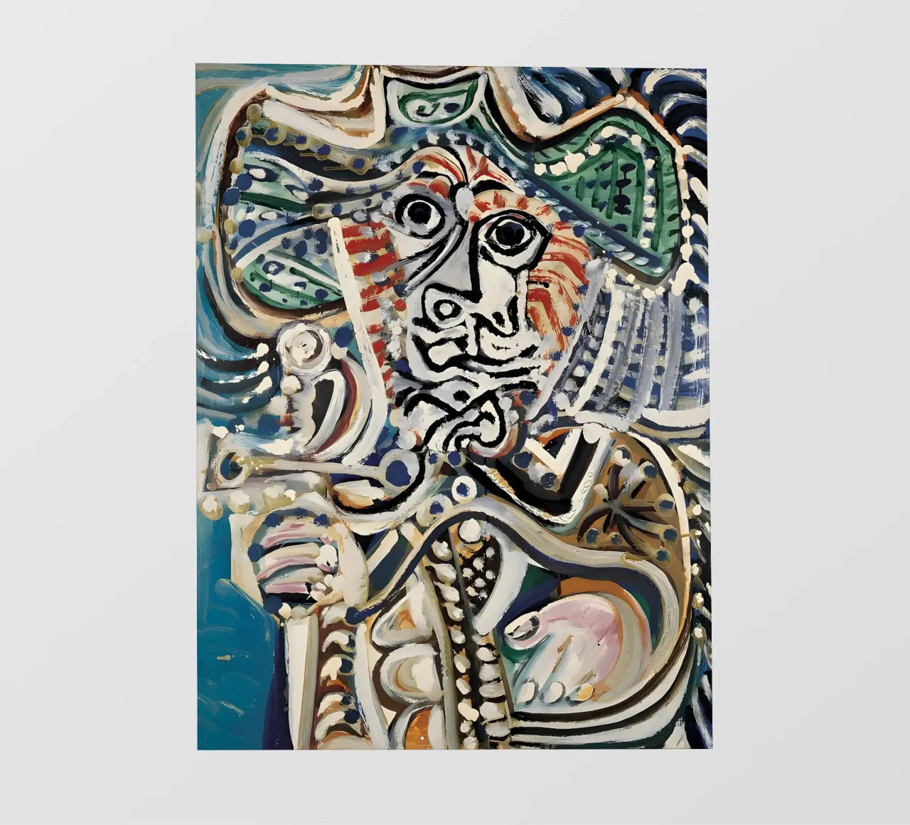 Figura astratta ispirata a Picasso - Arte espressiva intensa pellicola backlit da homdeco