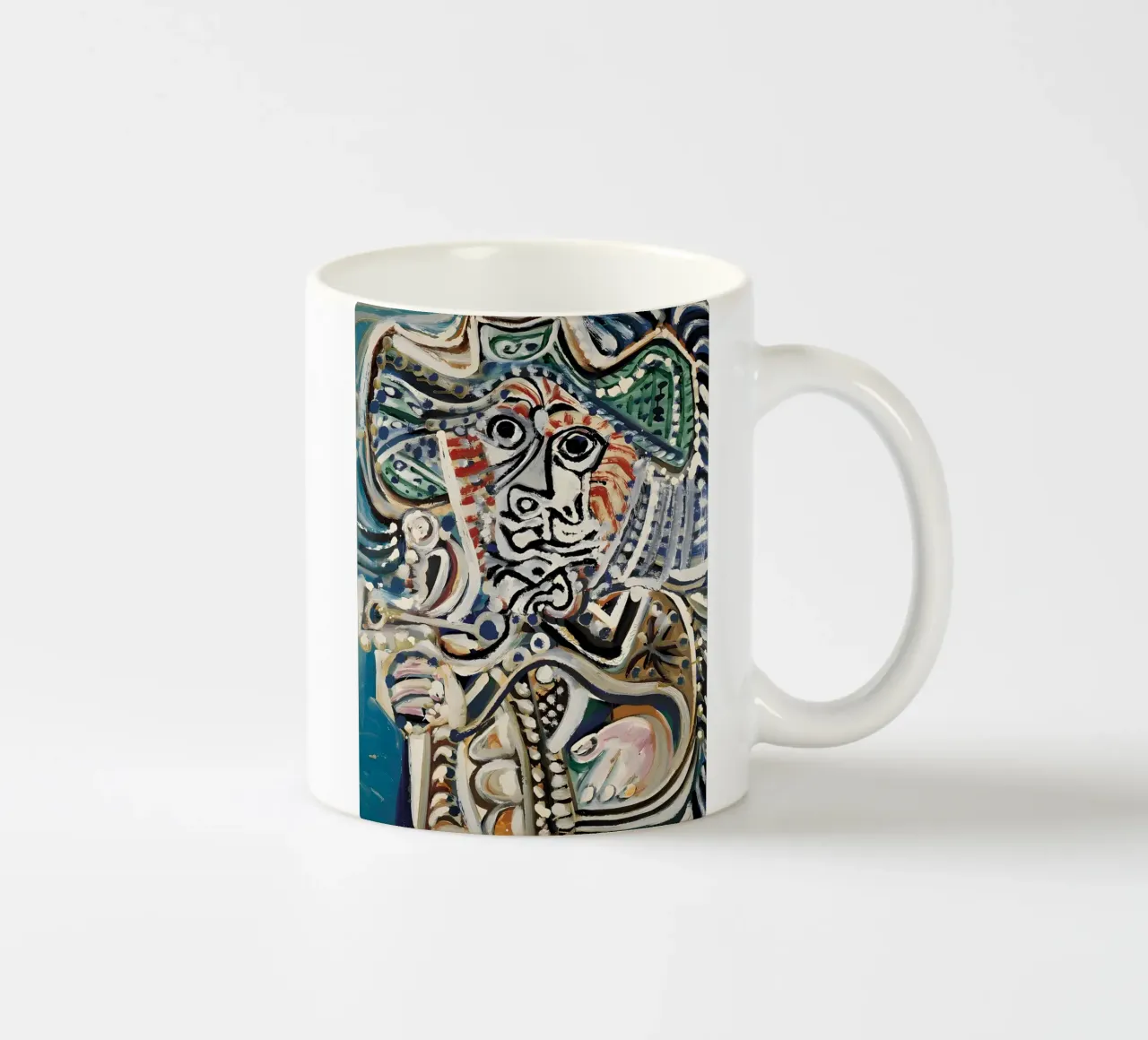 Figura astratta ispirata a Picasso - Arte espressiva intensa tazza in ceramica da homdeco