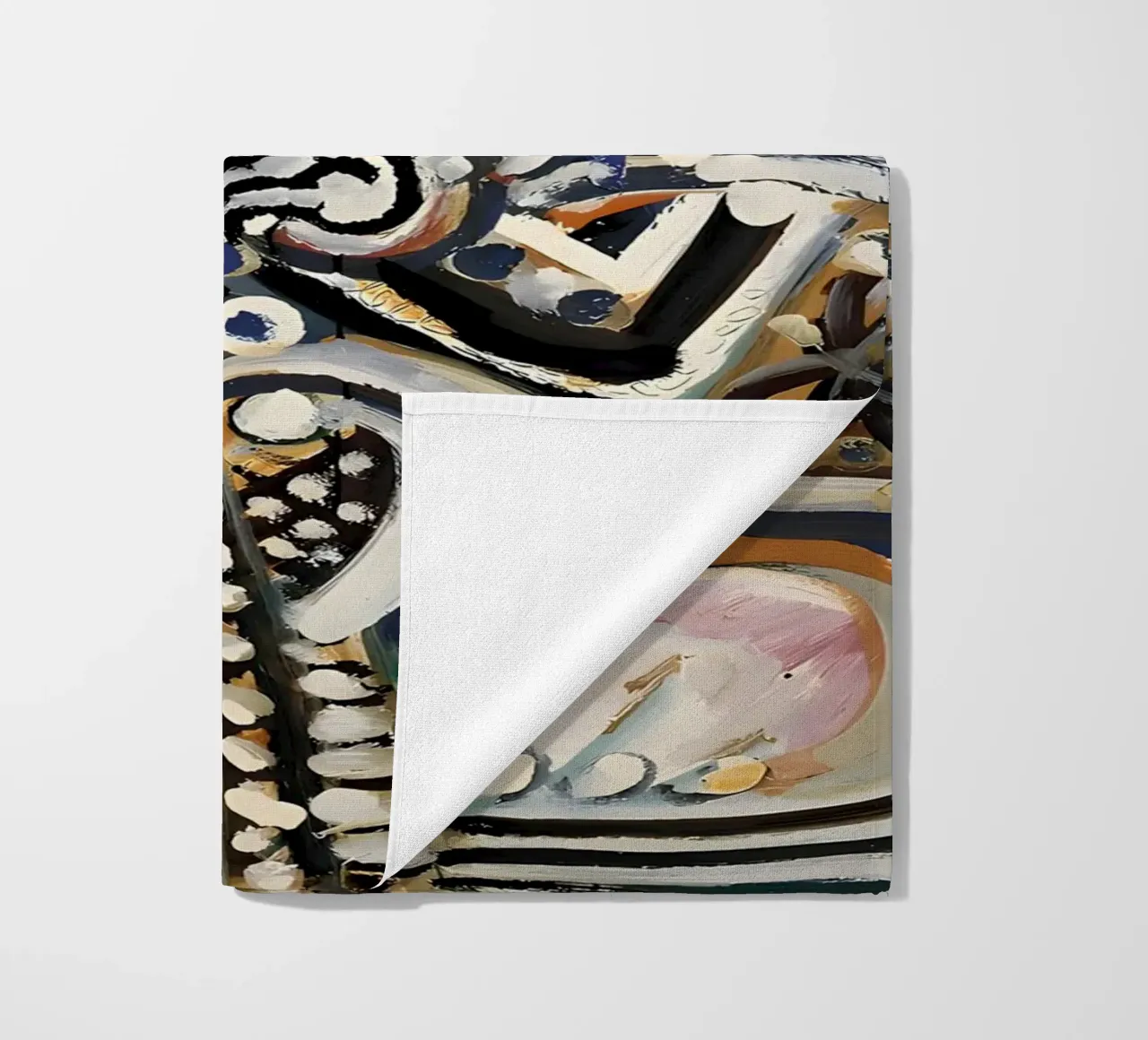 Picasso Inspired Abstract Figure - Intense Expressive Art beach towel by homdeco