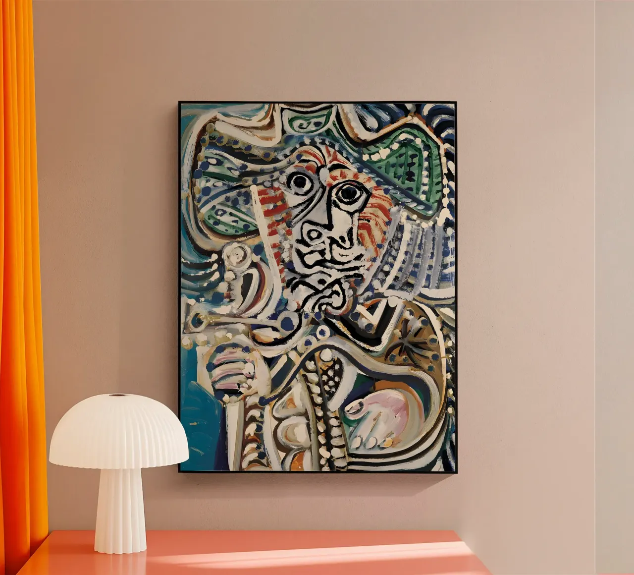 Picasso Inspired Abstract Figure - Intense Expressive Art acrylic glass by homdeco