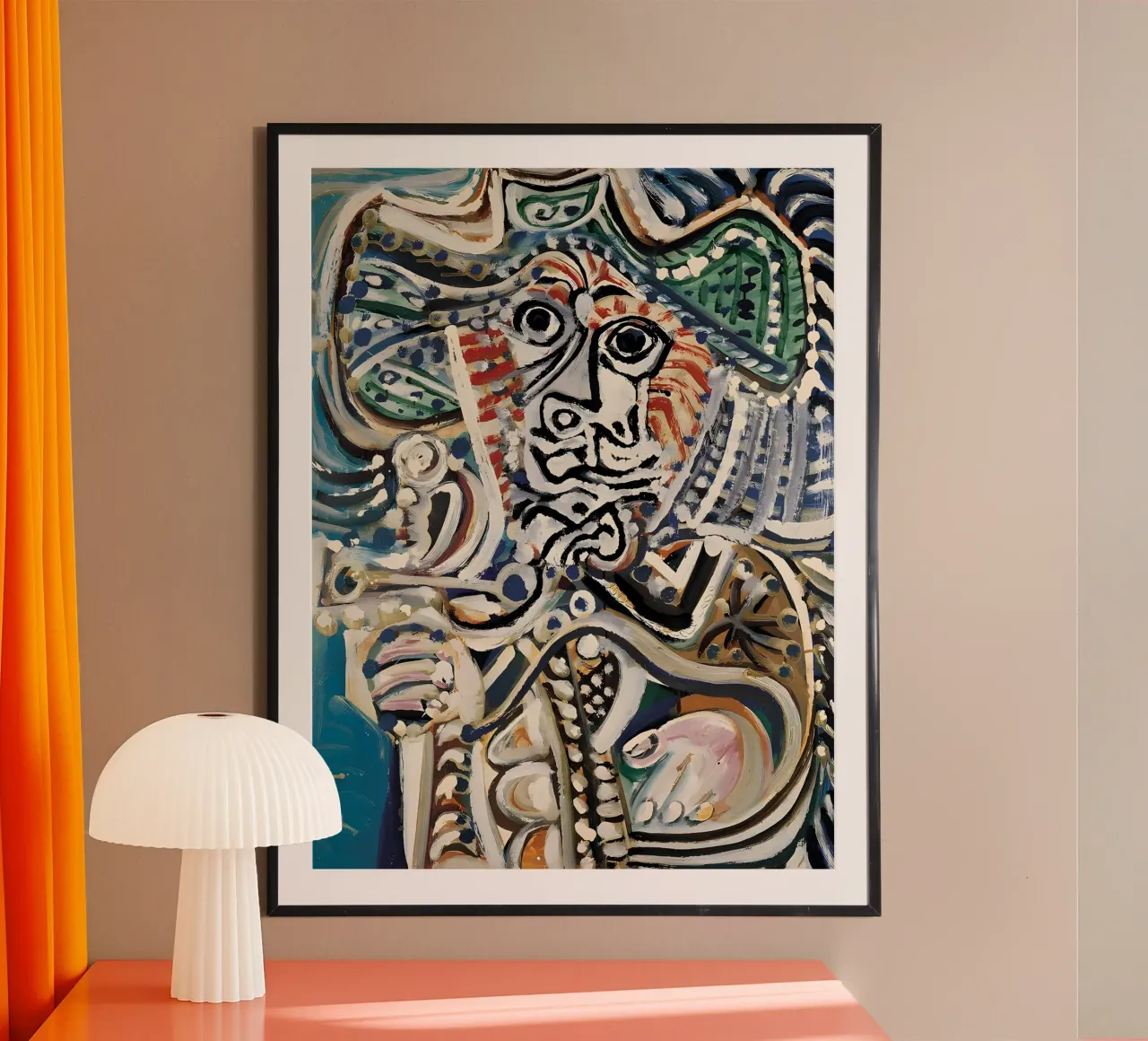 Picasso Inspired Abstract Figure - Intense Expressive Art hahnemühle by homdeco