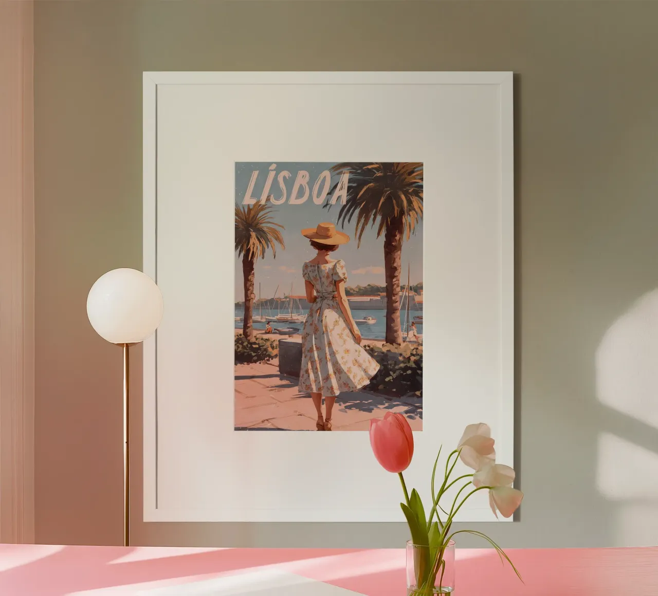 Lisbon vintage art poster by Vintage Travel Art