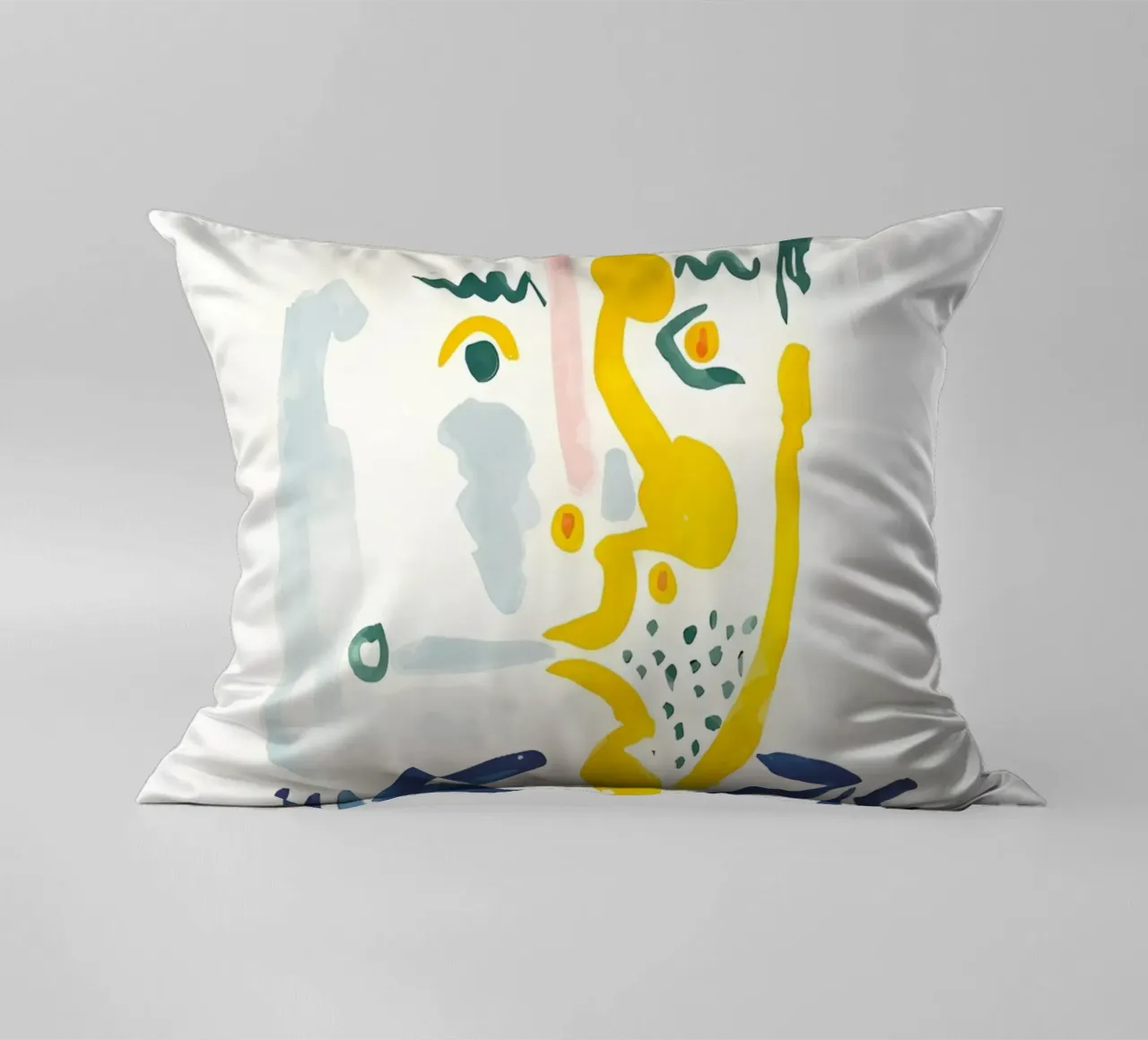 Picasso Bearded Smoker - Abstract Expressionist Print decorative cushion by homdeco