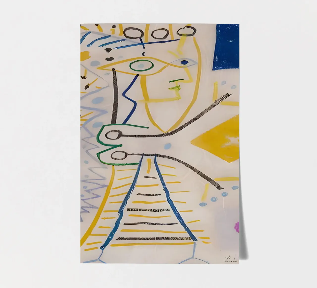 Picasso Abstract Composition 1958 - Avant-Garde Modern Art sticker sheet by homdeco