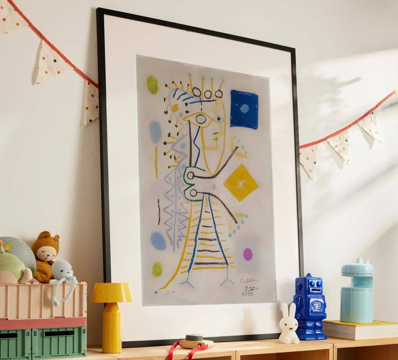 Picasso Abstract Composition 1958 - Avant-Garde Modern Art poster avec cadre en aluminium de homdeco