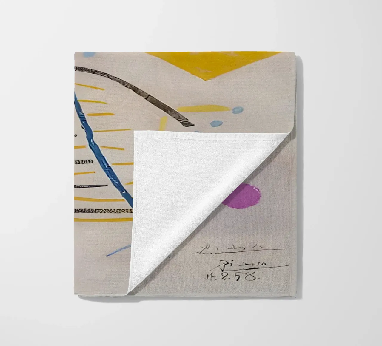 Picasso Abstracte compositie 1958 - Avant-Garde Moderne Kunst strandhanddoek van homdeco