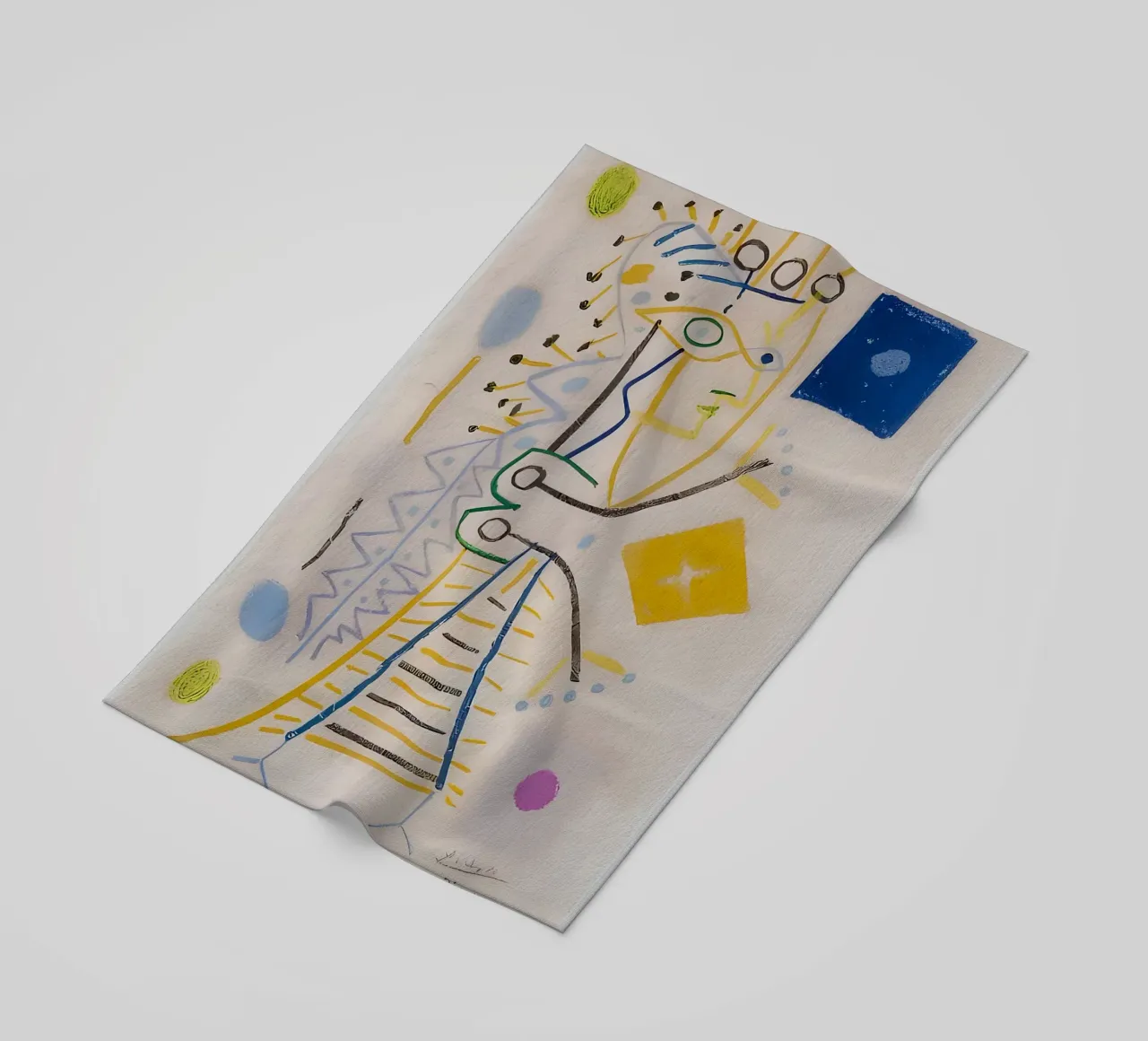 Picasso Abstracte compositie 1958 - Avant-Garde Moderne Kunst strandhanddoek van homdeco
