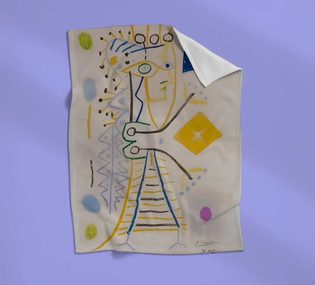 Picasso Abstracte compositie 1958 - Avant-Garde Moderne Kunst fleecedeken van homdeco