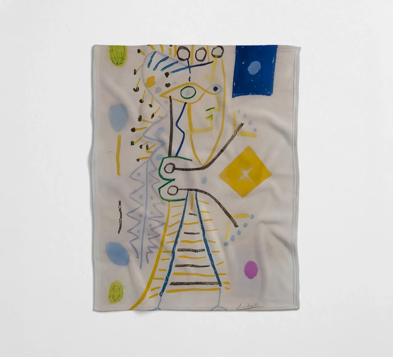 Picasso Abstracte compositie 1958 - Avant-Garde Moderne Kunst fleecedeken van homdeco