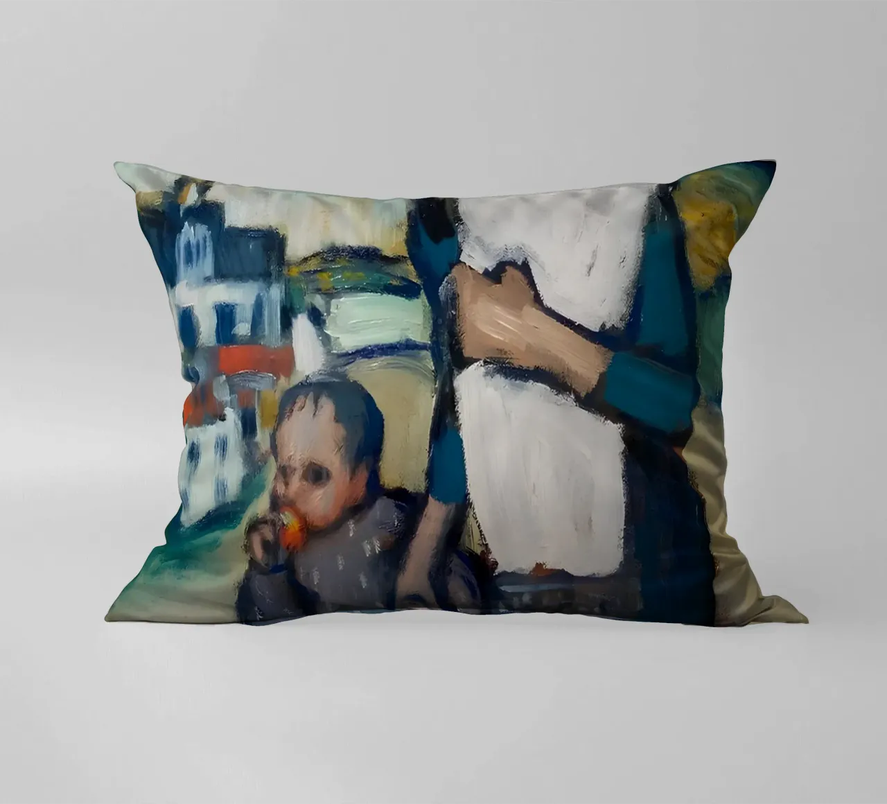 Madre e figli ispirati a Picasso - Echi del periodo blu cuscino da homdeco