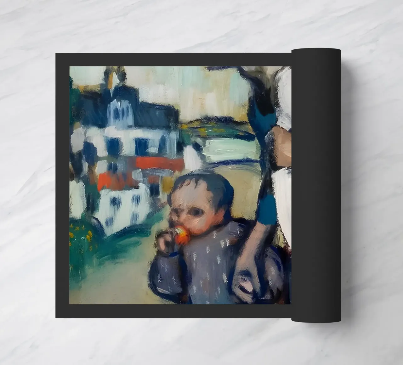 Madre e figli ispirati a Picasso - Echi del periodo blu zerbino da homdeco