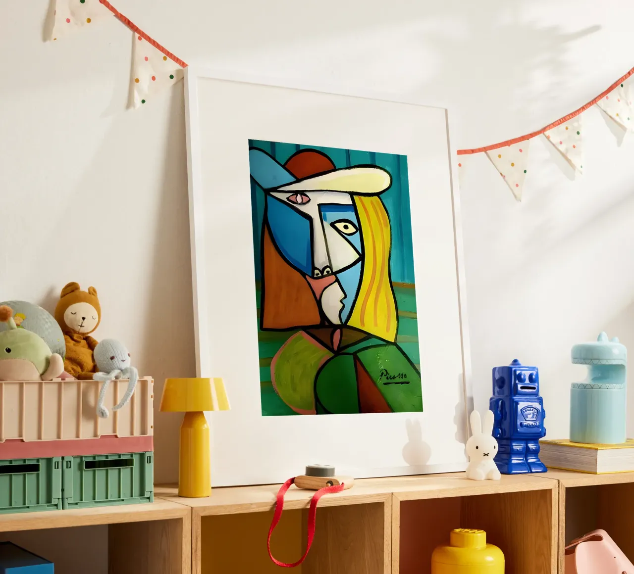 Donna con cappello ispirata a Picasso - Audace ritratto cubista carta hahnemühle da homdeco