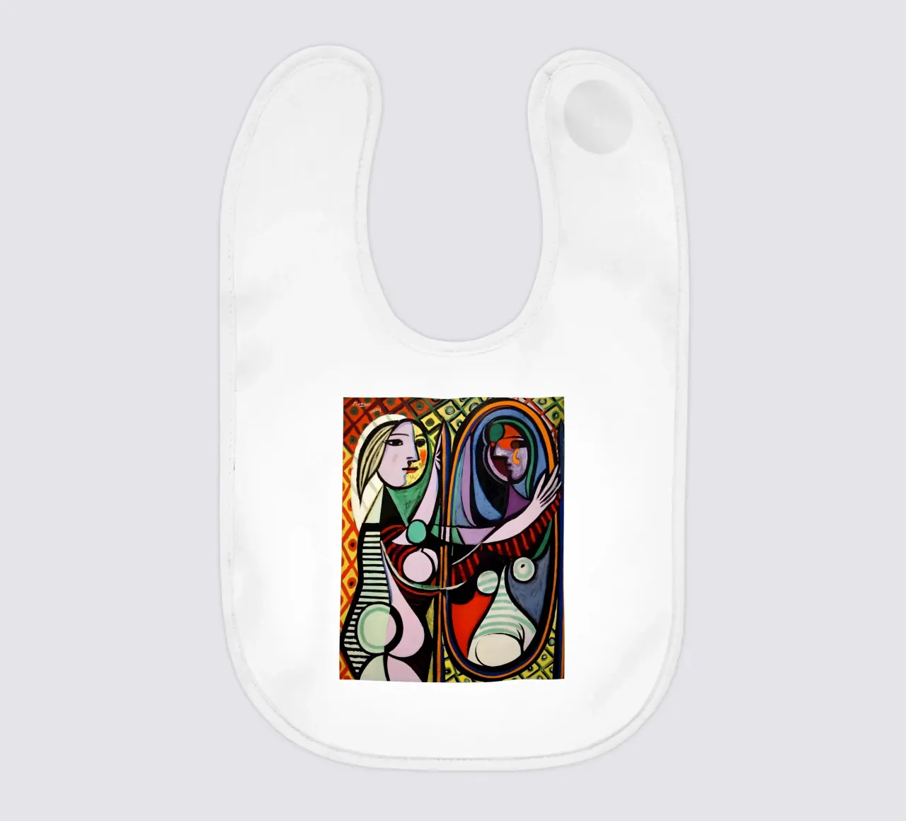 Donna davanti allo specchio - Ritratto cubista ispirato a Picasso bavaglino da homdeco