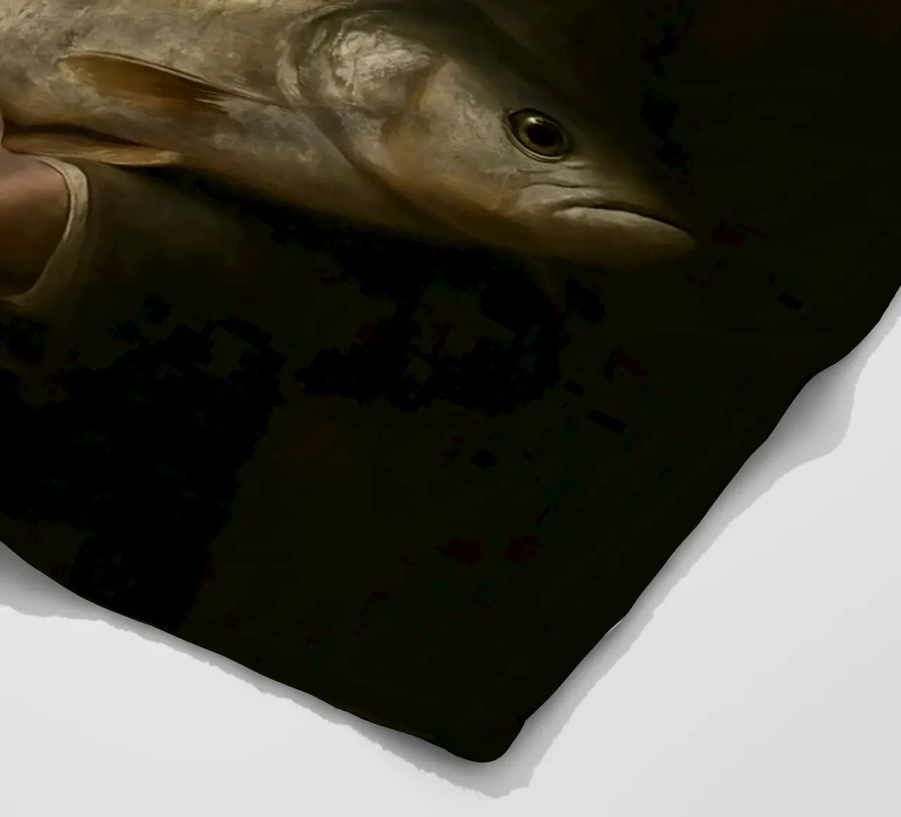 Old masterly. And yet with fish. fleece blanket by KUNSTstück