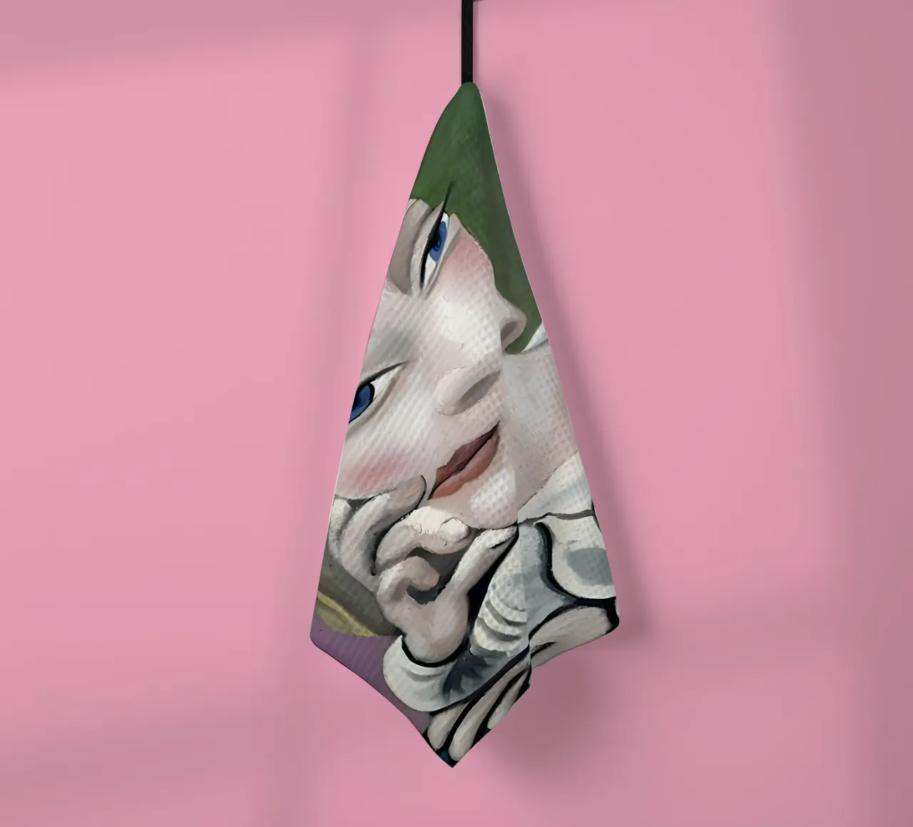 Donna ispirata a Picasso - Ritratto cubista riflessivo canovaccio da cucina da homdeco