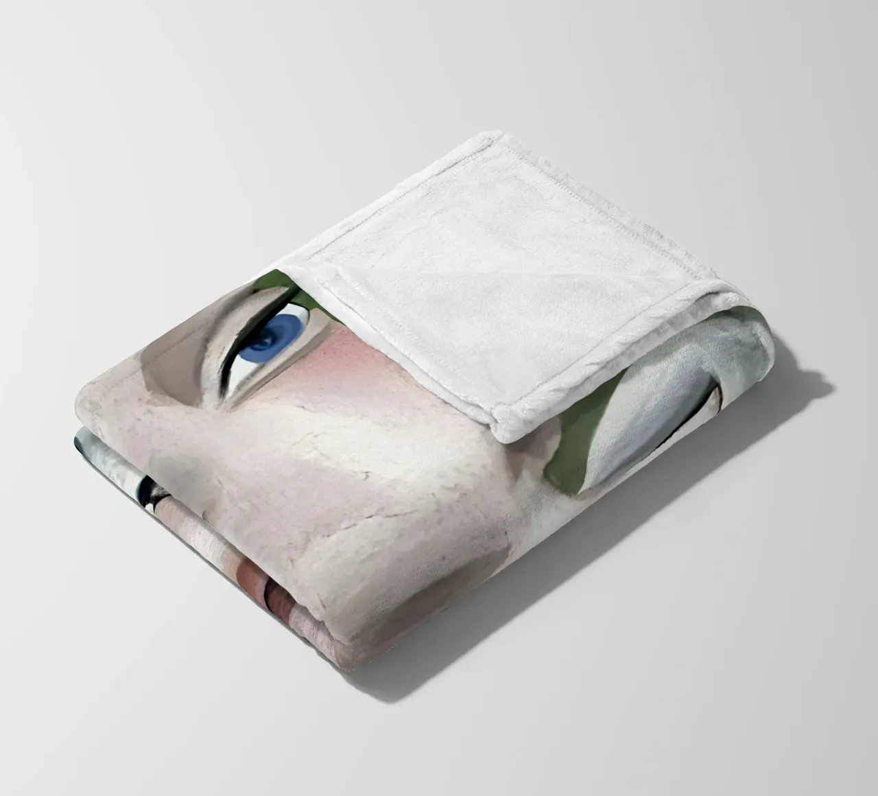 Donna ispirata a Picasso - Ritratto cubista riflessivo coperta in pile da homdeco