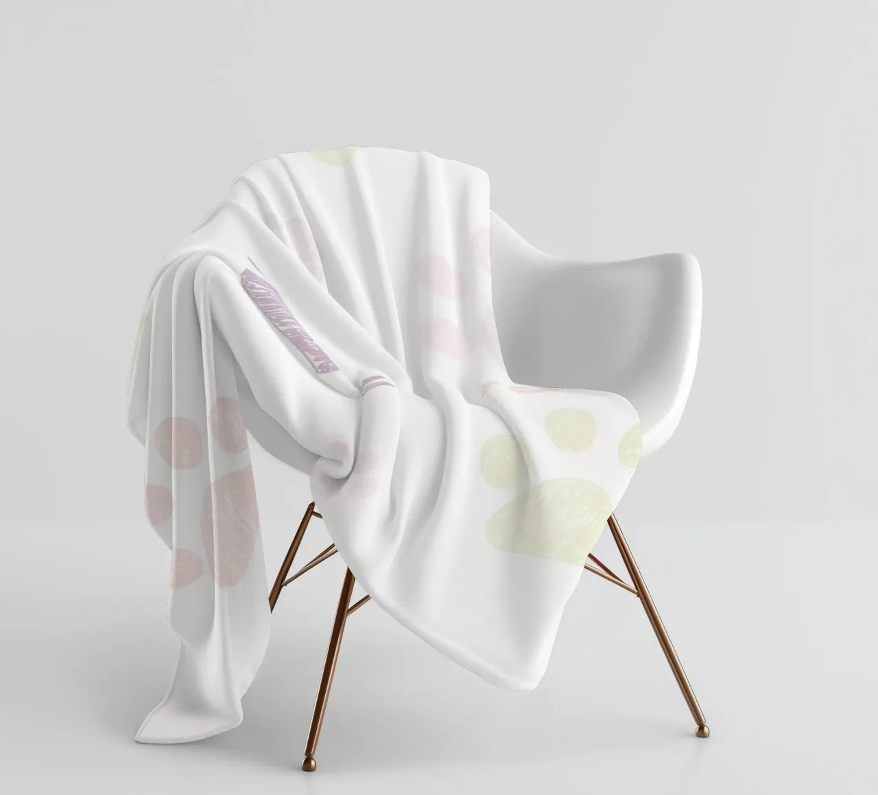 Morbide impronte di zampe vintage coperta in pile da gulsengunel