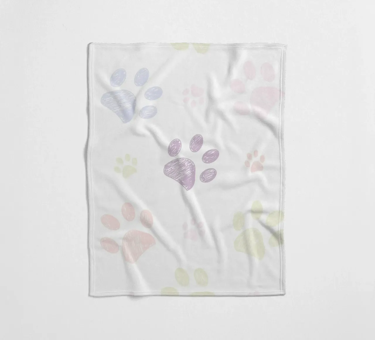 Morbide impronte di zampe vintage coperta in pile da gulsengunel