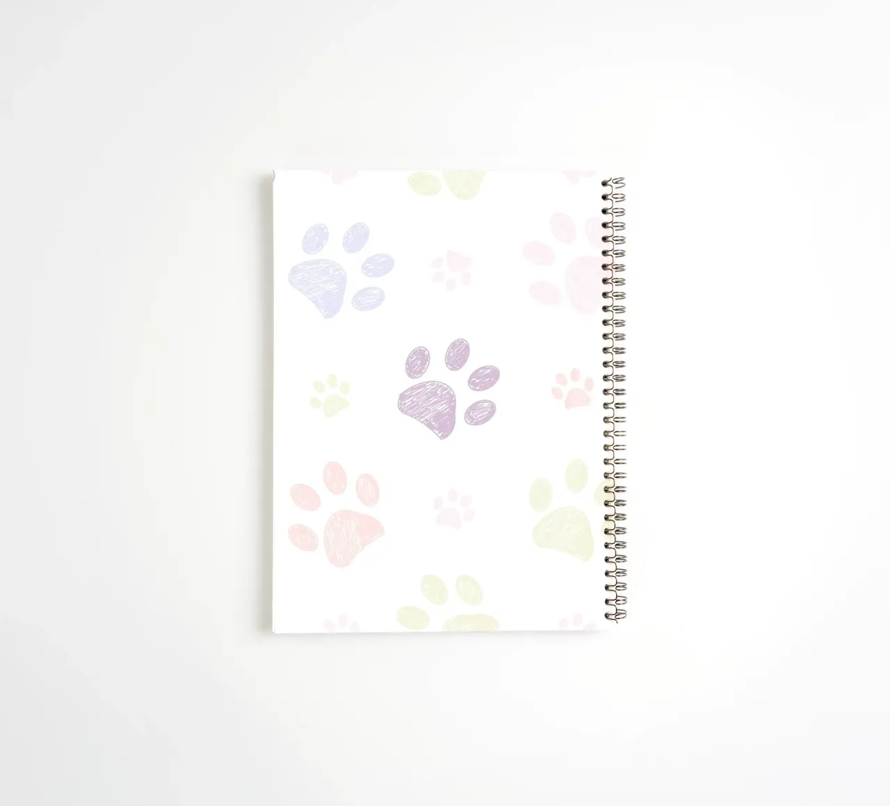 Soft vintage paw prints spiral notebook by gulsengunel