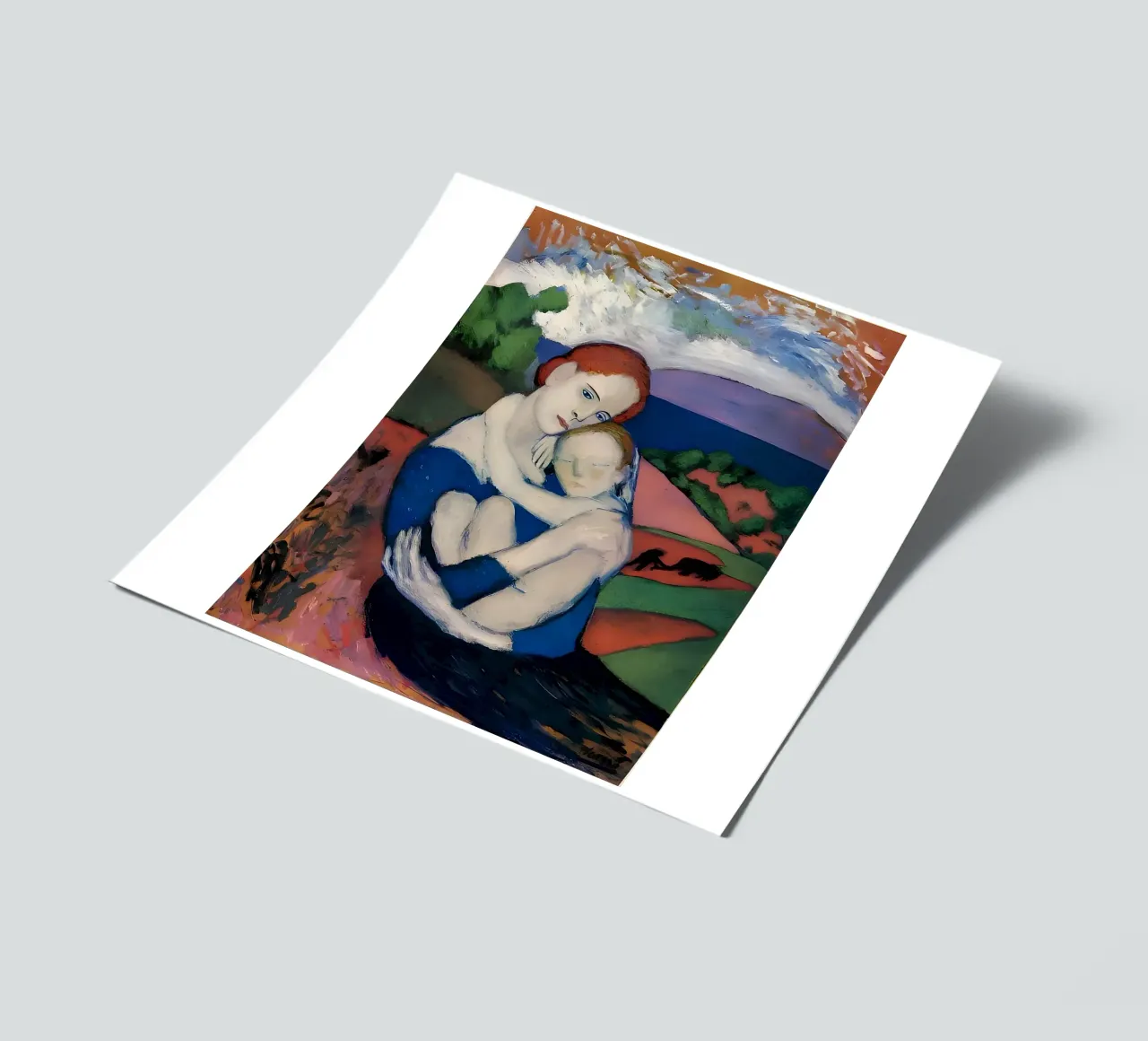 Picasso inspiriert Mutter & Kind - Emotionale Landschaft drucken Stickerbogen von homdeco
