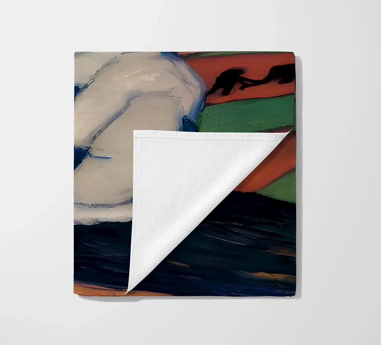 Moeder & kind geïnspireerd op Picasso - Emotionele landschapsafdruk strandhanddoek van homdeco
